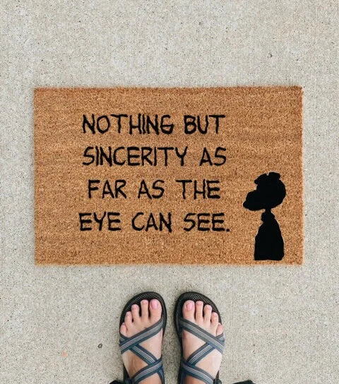 Charlie Brown Halloween Nothing But Sincerity Doormat