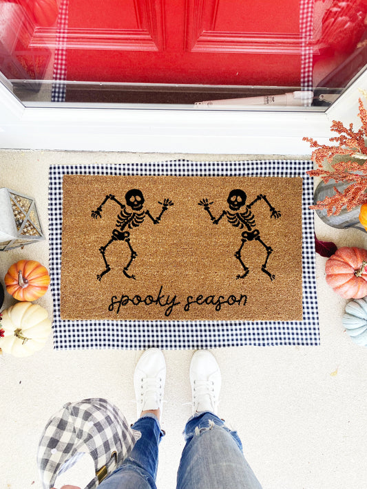 Dancing Skeletons Spooky Season Doormat