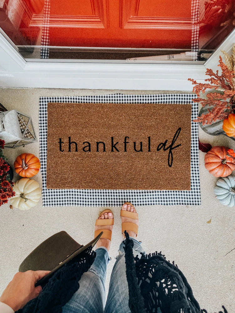 Thankful AF Doormat